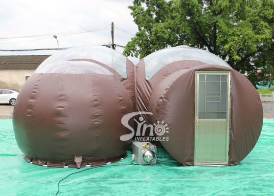 4m Dome Clear Top Resort Glamping Bubble Hotel Dengan Rangka Baja Terowongan N Aluminium Pintu Dari Pabrik Karet
