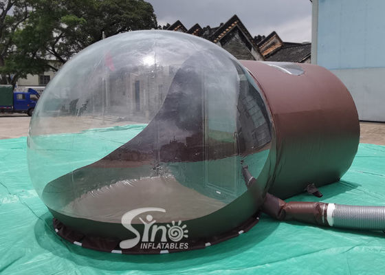 3m Dome Clear Inflatable Bubble Tent Dengan Steel Frame Tunnel dan aluminium door Untuk penggunaan Hotel pantai