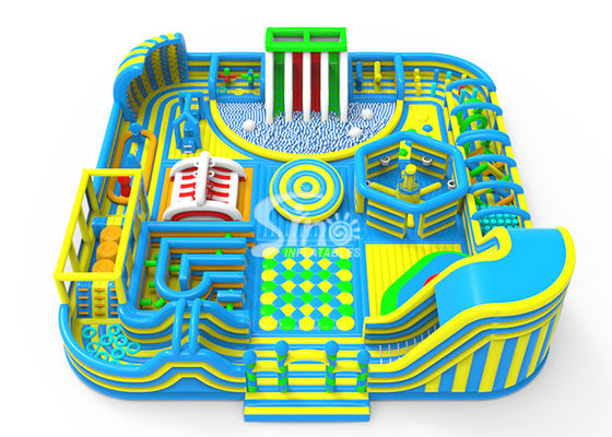 35x35m Taman Hiburan Inflatable Indoor Playground Terbesar Untuk Taman Hiburan Anak-Anak N Dewasa