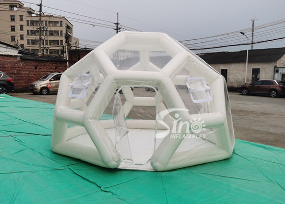4m Portable Clear Honeycomb Inflatable Camping Tent Dengan Bingkai Kedap Udara Untuk Tur Keluarga Atau Kamp