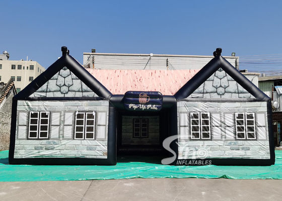 11x6m Custom Gaint Outdoor Pop Up Irish Inflatable Pub Tent Dengan Digital Printing Lengkap Dijual